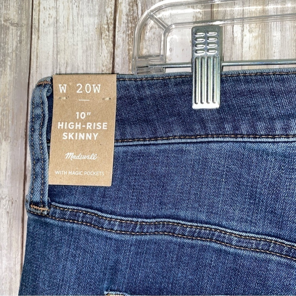 NWT Madewell 10” High Rise Skinny Jeans Magic Pockets Plus Size 20W - Picture 7 of 8